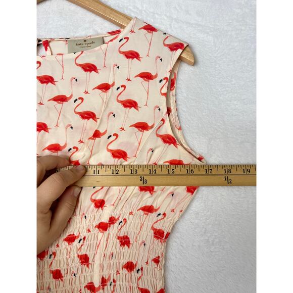 Kate Spade Flamingo Blaire Silk Boat Neck Dress sz 4 Preppy Coquette Barbie Chic - Picture 7 of 8